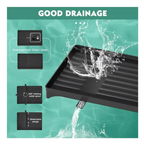 Escurridor Inoxidable Platero 2 Niveles Estante Cocina 43cm Negro