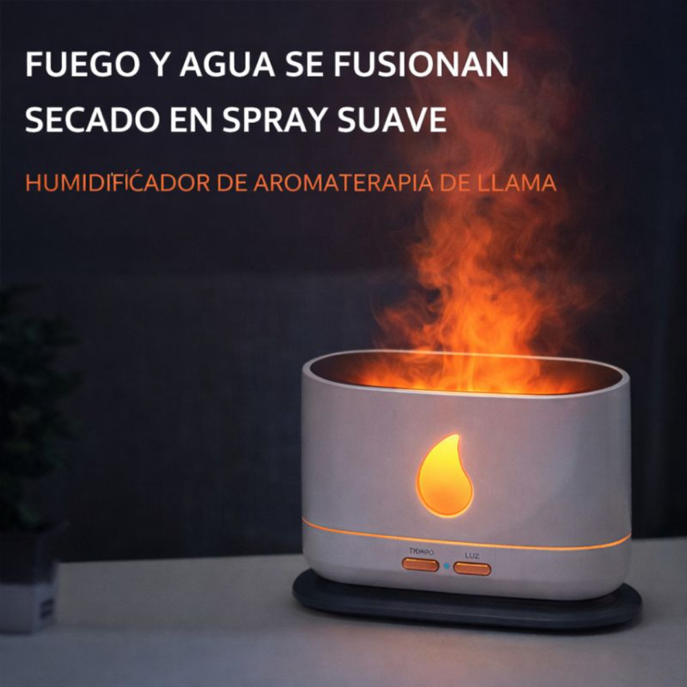Humidificador Gotita A10 Llama Aroma Difusor Aceites Esencia Blanco 110v