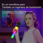 Micrófono Inalámbrico Doble Karaoke Dinámico Profesional Rgb