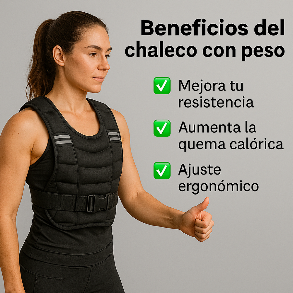 Chaleco entrenamiento 5KG para Entrenamiento Fitness Ajustable para crossfit