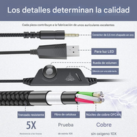 Thumbnail for Audífonos Gamer Diadema Auricular Compatible Pc Ps5 Ps4 Xbox
