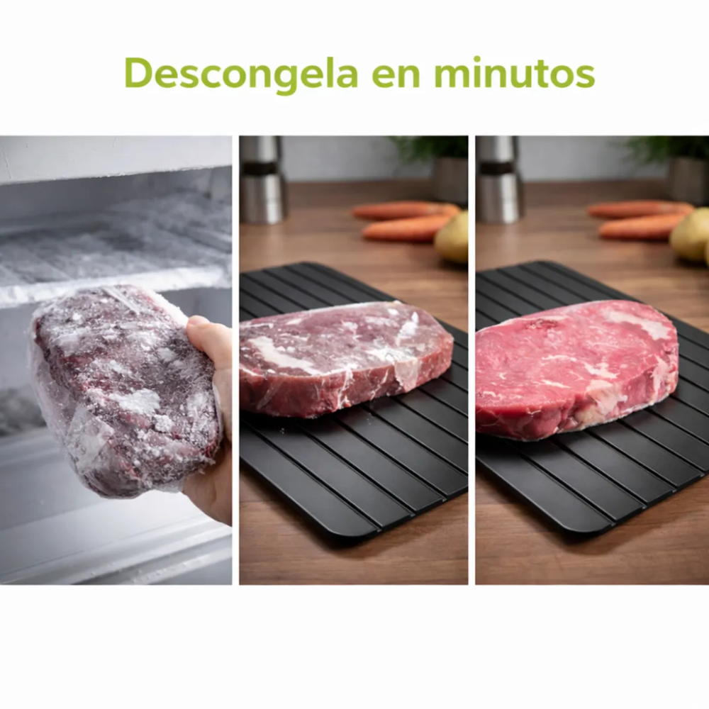Tabla Descongelador Rápido Carne Pollo Pescado Antiadherente Cocina Defrost