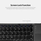 Teclado Inalámbrico Teclado Plegable Portátil Tipo C Touch