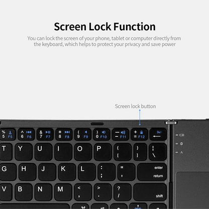 Teclado Inalámbrico Teclado Plegable Portátil Tipo C Touch