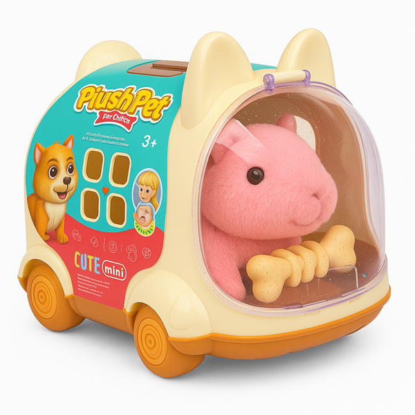 Mascota Robot Capibara Conejo Casita Ruedas Sonidos Niños Zanahoria