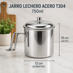 Olleta Jarra Lechera Acero Quirurgico T304 750ml Premium