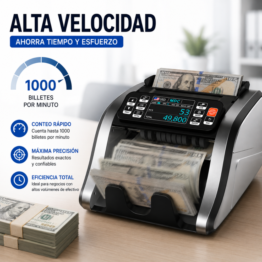 Contadora Billetes Denominacion Mixta Deteccion Uv Conteo