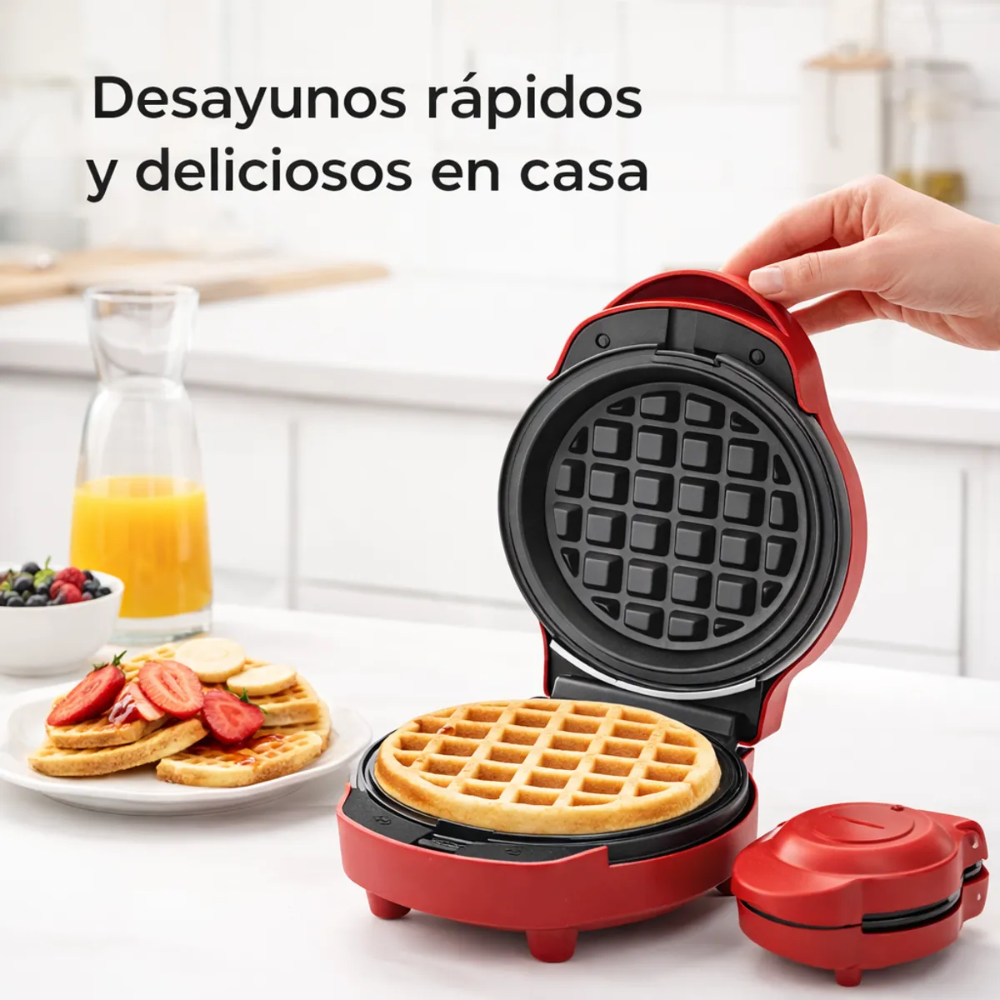 Waflera Eléctrica Sokany 5 en 1 Antiadherente 600W con Placas Intercambiables