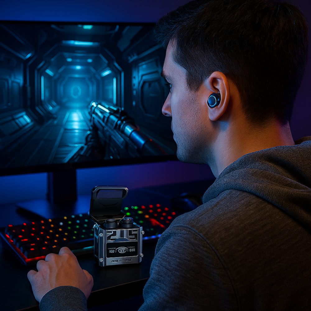 Audífonos Bluetooth Gamer TWS M25 Inalámbricos LED IPX6