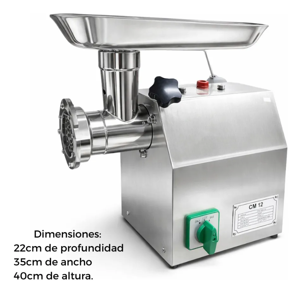 Molino Carne Industrial Picador Electrico 12 Acero 1hp 110v 110v