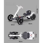 Carro Go Kart Eléctrico Plegable Niños Ajustable Velocidad 8