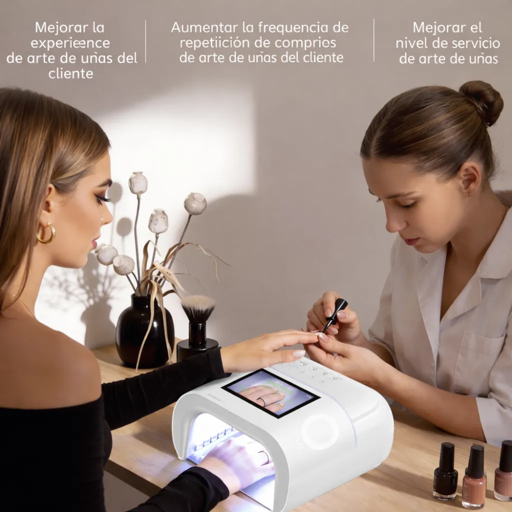 Lampara Uñas Secador Uv Led Inteligencia Artificial 110v Blanco 110v