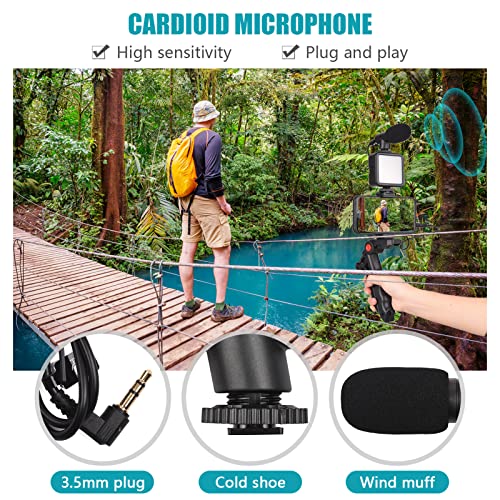 Kit de Grabación para Celular AY-49 con Estabilizador, Luz LED y Micrófono