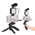 Kit de Grabación para Celular AY-49 con Estabilizador, Luz LED y Micrófono