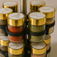 Thumbnail for 🧂Especiero Condimentero Premium Vidrio X12 Acero Inoxidable ❤️