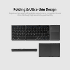 Teclado Inalámbrico Teclado Plegable Portátil Tipo C Touch
