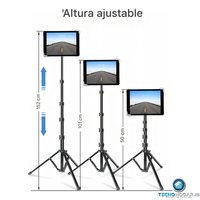 Thumbnail for Soporte Trípode Para iPad Table Ajustable 1.50cm 10 Pulgadas Color Negro TecnoHogarJS