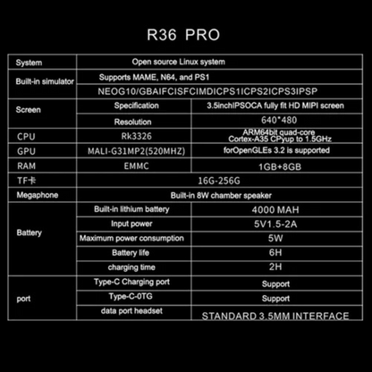 🕹️ R36PRO 64GB - Consola Retro Portátil con Pantalla HD + Estuche de Viaje