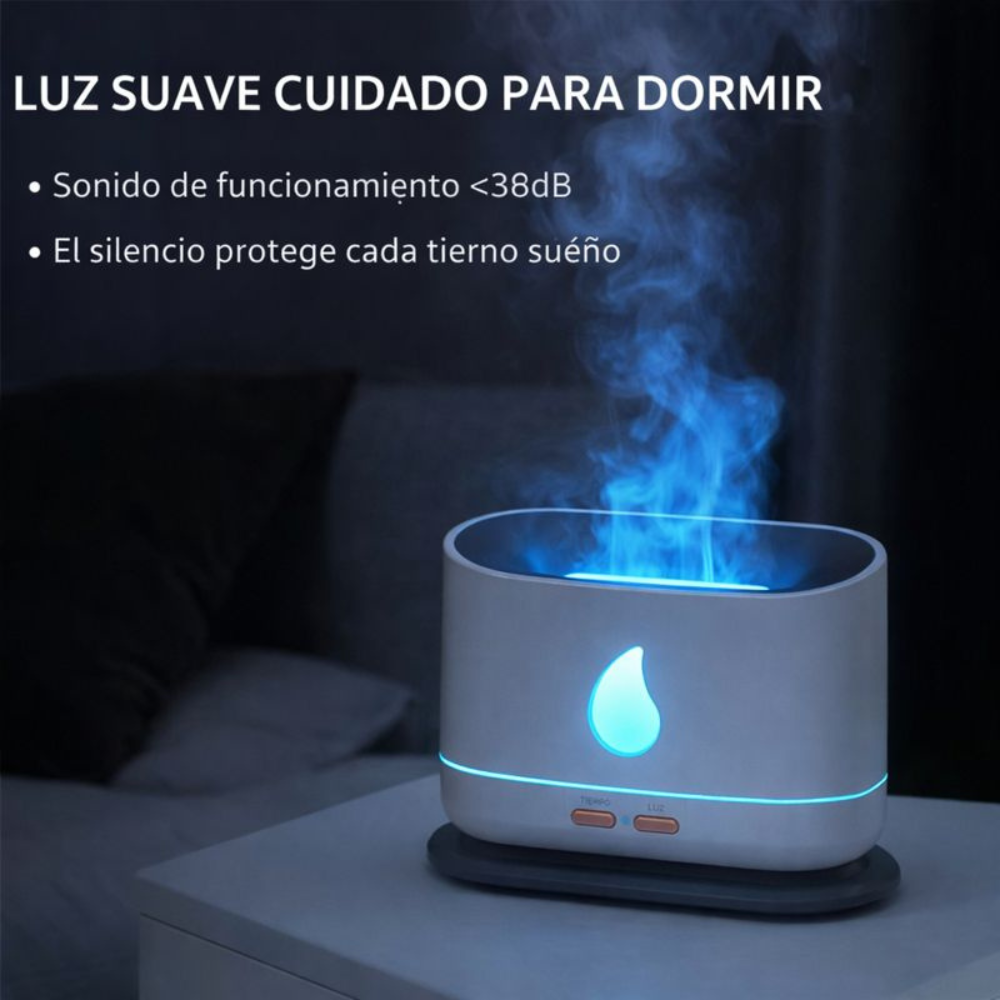 Humidificador Gotita A10 Llama Aroma Difusor Aceites Esencia Blanco 110v
