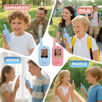 Walkie Talkie Niños Video Llamada Recargable Tipo C Pantalla