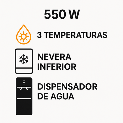 Dispensador Sokany 3 Temperaturas + Nevera 🔥❄️ ¡Agua al Instante y Espacio Extra!