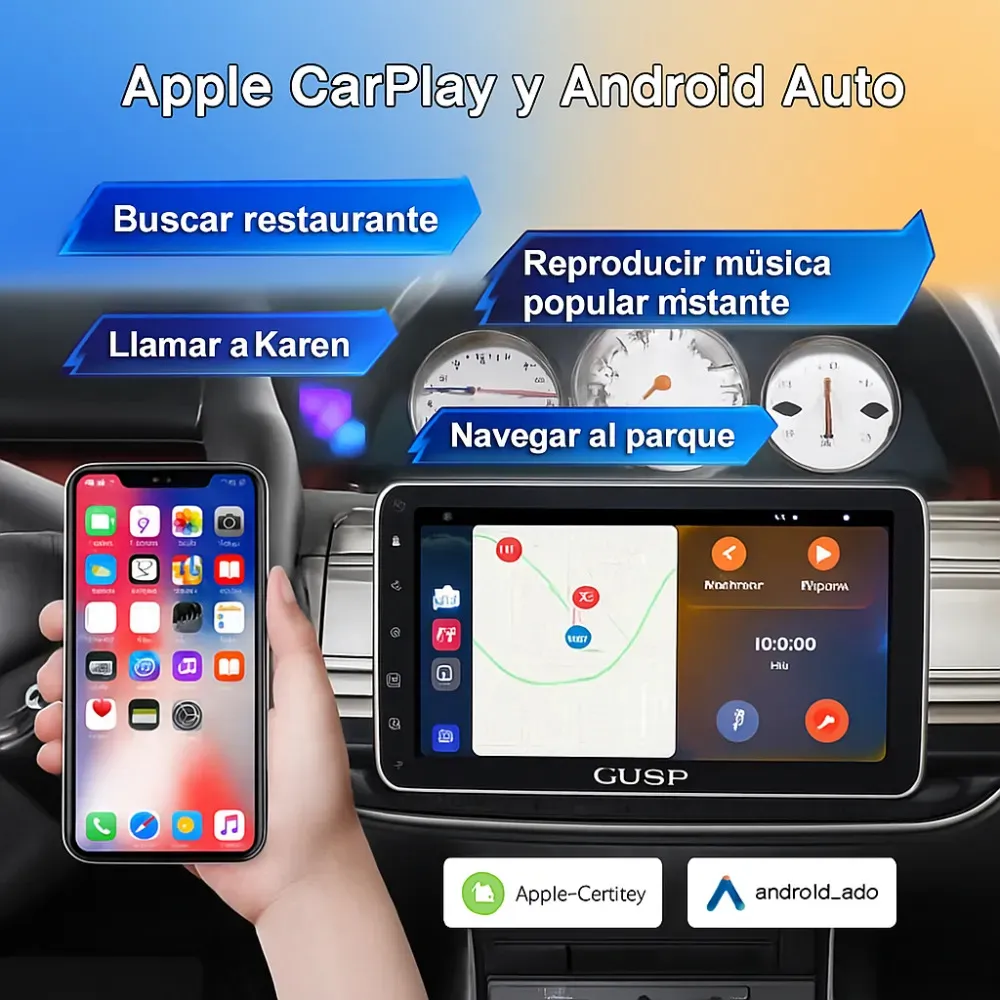 Radio Pantalla Tactil Android Auto Carplay 10 Gps Camara