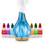 Humidificador Difusor Aromas Electrico Vidrio Jarron Premium