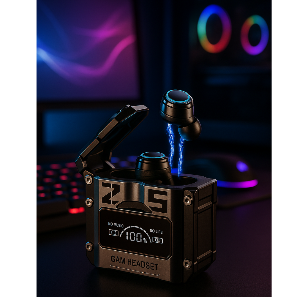 Audífonos Bluetooth Gamer TWS M25 Inalámbricos LED IPX6