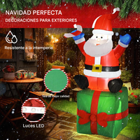 Muñeco Papa Noel Inflable Navideño Decoracion Navideña 180cm