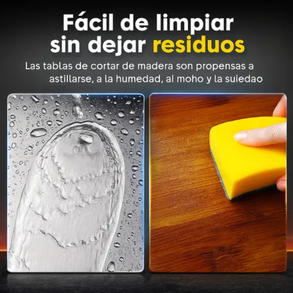 Set X3 Tabla De Picar Para Cocina En Acero Inoxidable 304