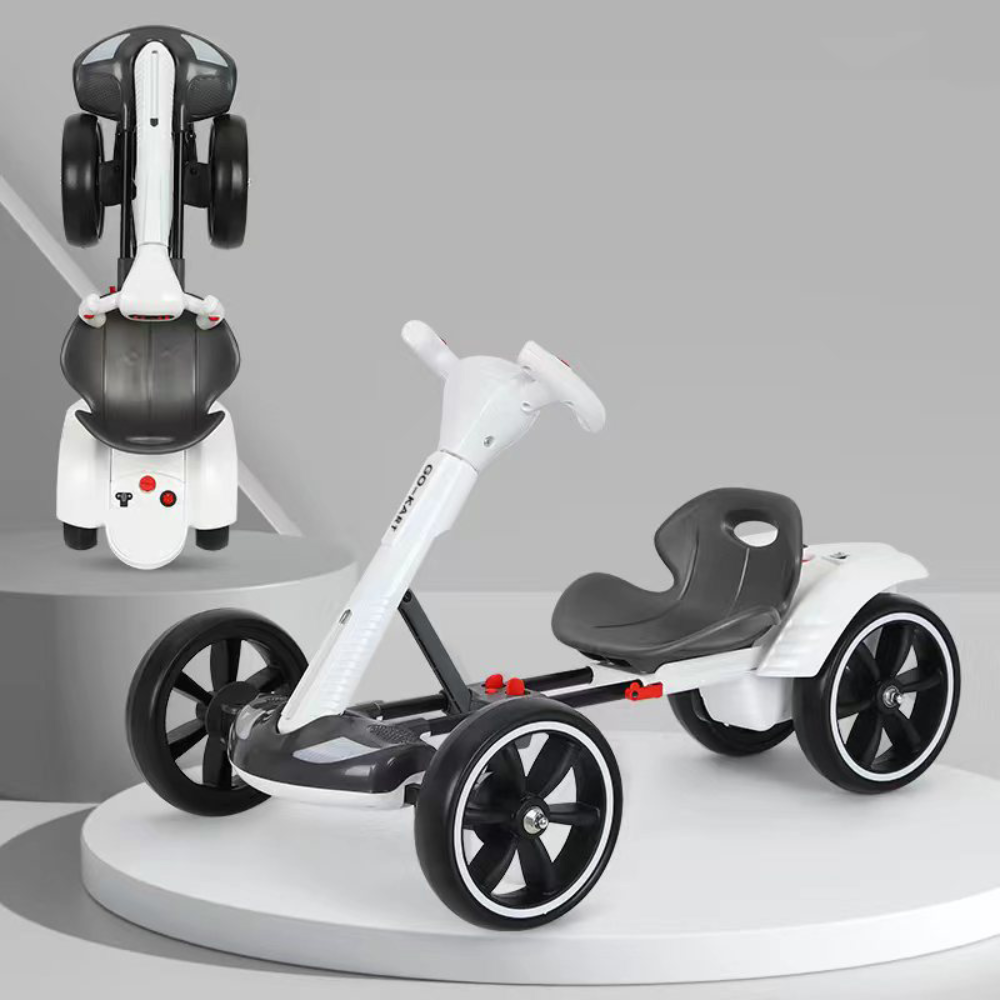 Carro Go Kart Eléctrico Plegable Niños Ajustable Velocidad 8