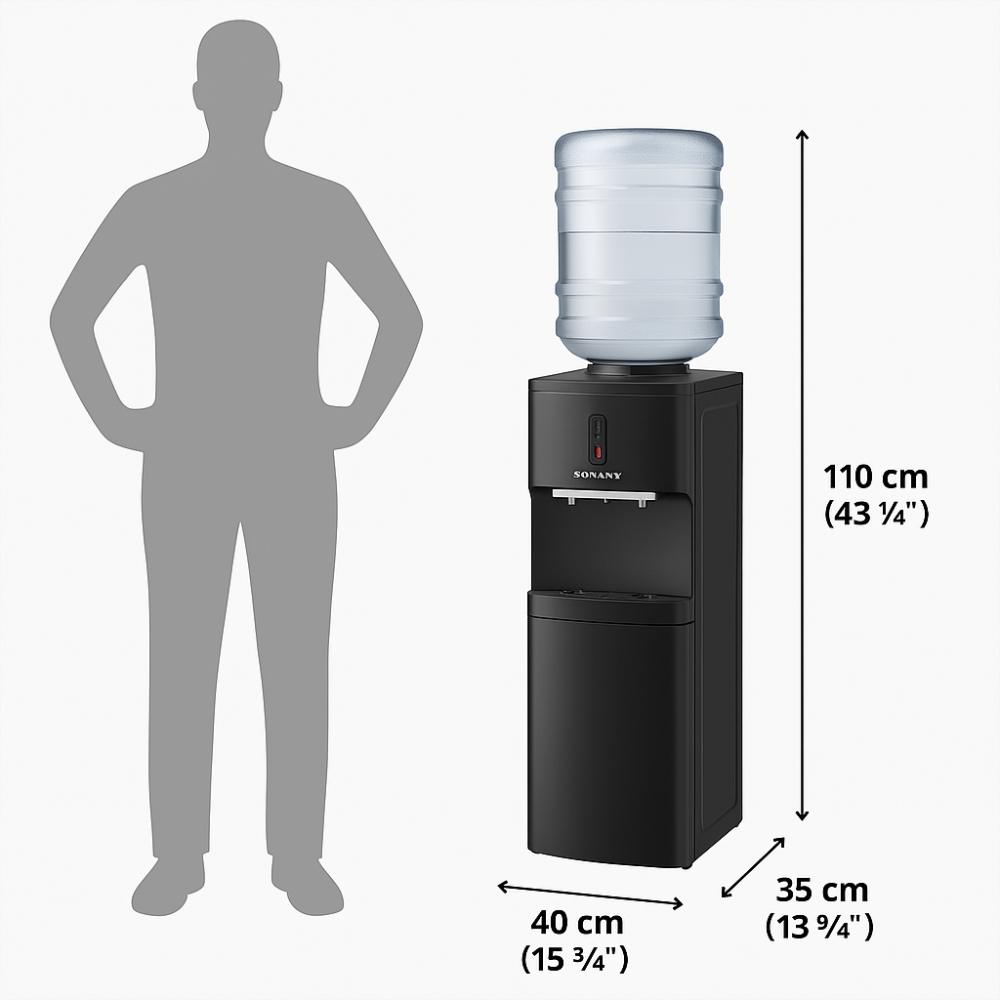 Dispensador Sokany 3 Temperaturas + Nevera  ¡Agua al Instante y Espacio Extra!