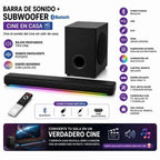 Barra Sonido Teatro En Casa Subwoofer Bluetooth Cine En Casa