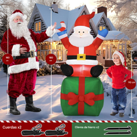 Muñeco Papa Noel Inflable Navideño Decoracion Navideña 180cm