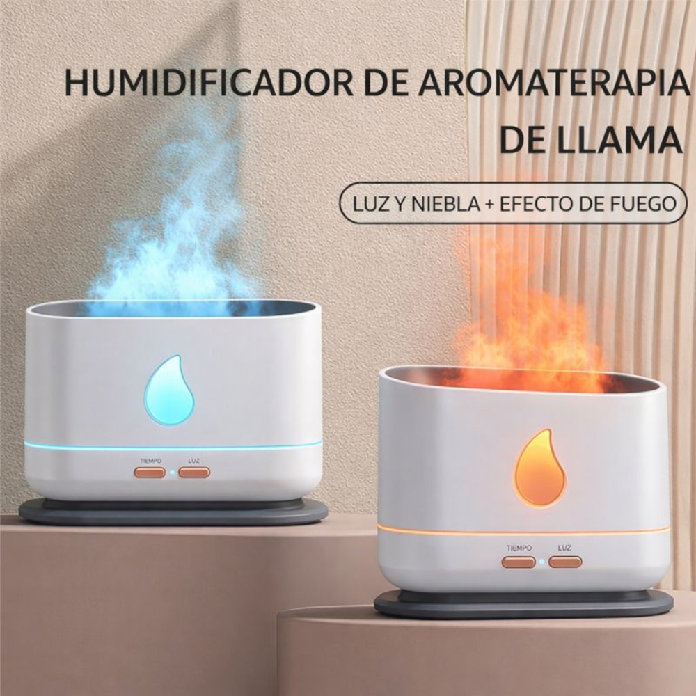 Humidificador Gotita A10 Llama Aroma Difusor Aceites Esencia Blanco 110v