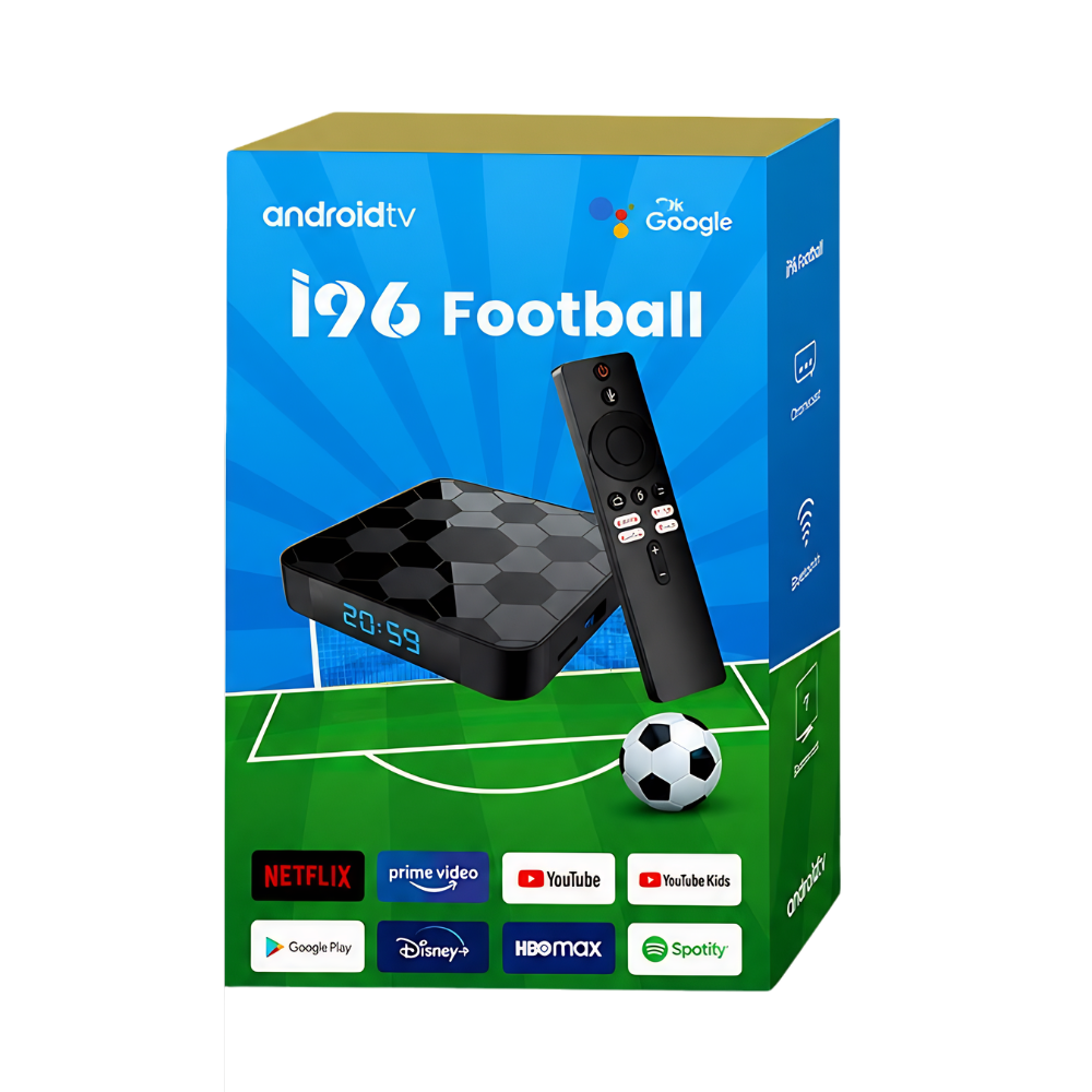 Tv Box I96 Football Android Tv 8k Wifi Bt Chromecast Voz