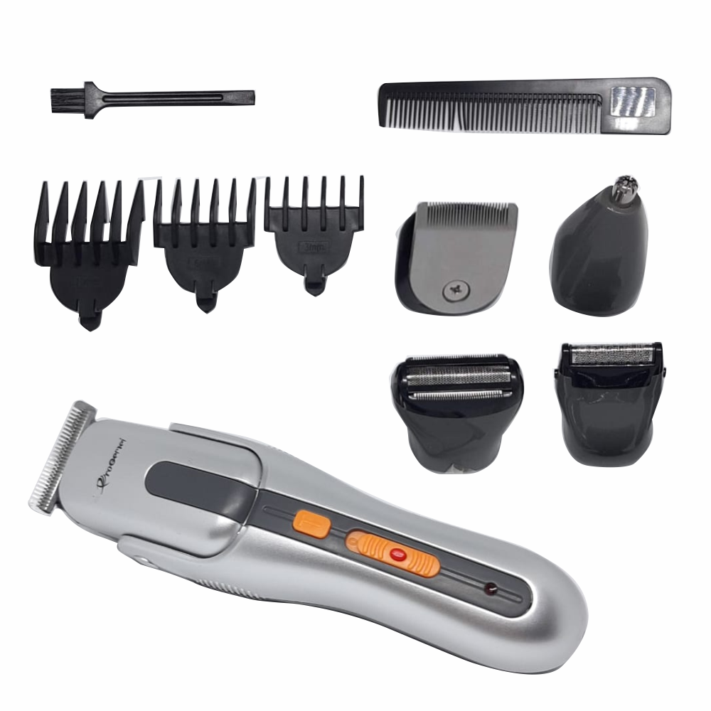 Afeitadora Y Peluquería Recargable Progemei 8 En 1 + Turbo