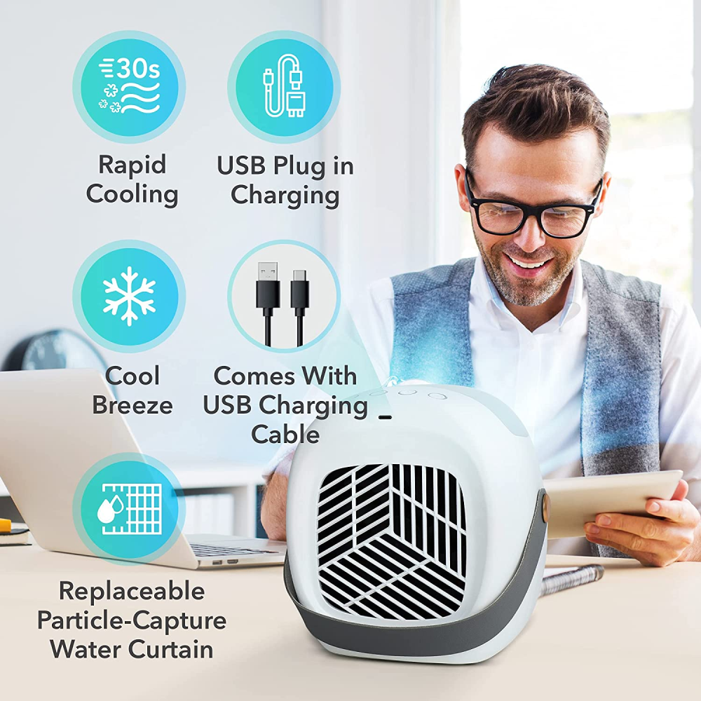 ❄️🔥Aire Acondicionado Portátil Recargable Luz Led G2 Original❄️🔥