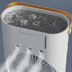 ❄️Aire Acondicionado Doble Portátil Recargable 3 En 1 Luz Led❄️