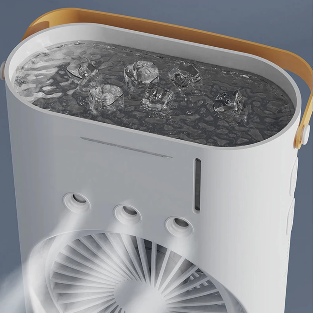 ❄️Aire Acondicionado Doble Portátil Recargable 3 En 1 Luz Led❄️
