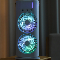 Thumbnail for ❄️Aire Acondicionado Doble Portátil Recargable 3 En 1 Luz Led❄️