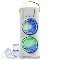 Thumbnail for ❄️Aire Acondicionado Doble Portátil Recargable 3 En 1 Luz Led❄️