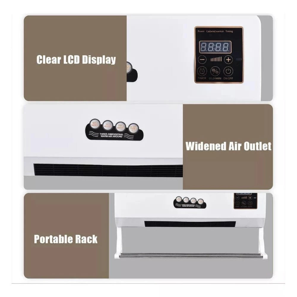 Calentador De Ambiente y Ventilador 2000w Portátil Con Control