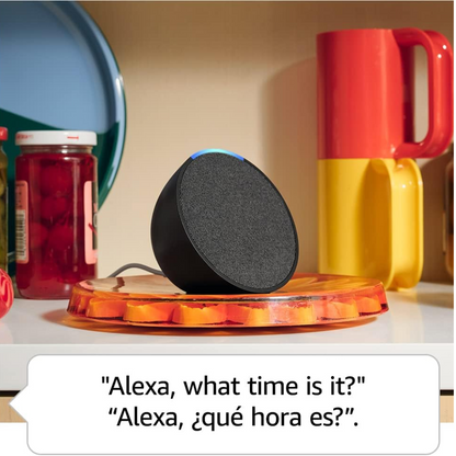 Combo Asistente Alexa Echo Pop Bombillo Interruptor Enchufes