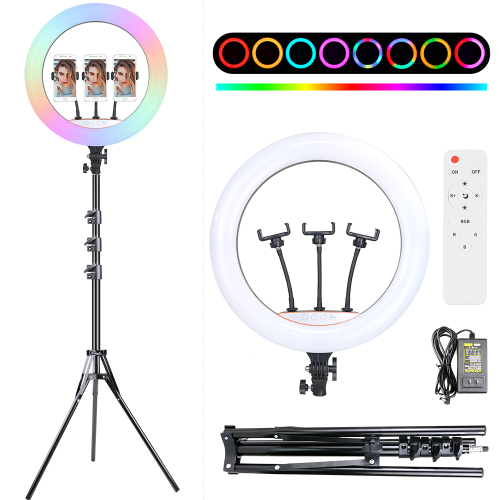 Aro De Luz 45 Cm Rgb Led Trípode Pro