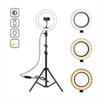 Aro Luz 26 Cm Led Cálido Trípode Profesional 2 Mts Inteligente