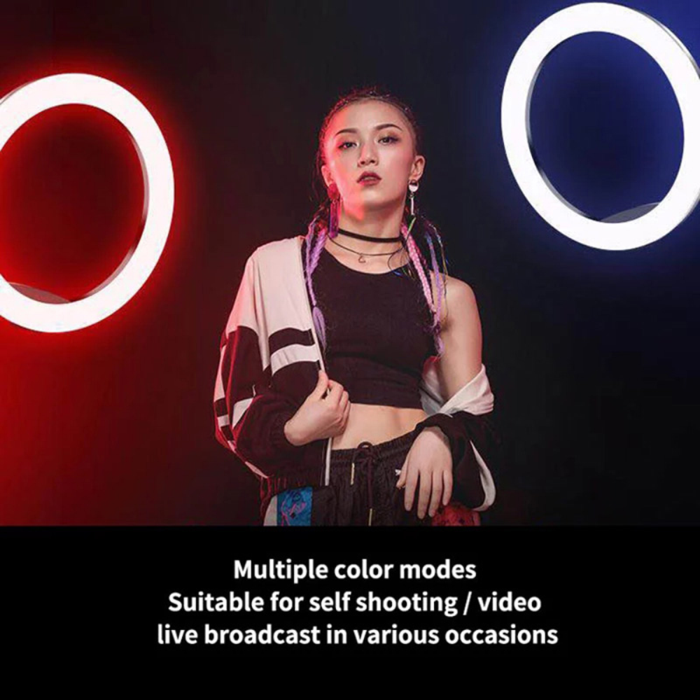 Aro De Luz 30 Cm Rgb Led Con Trípode Profesional 2 Mts