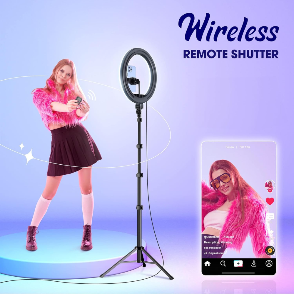 🔥Aro Luz Profesional Rgb Led 36cm Multicolor Trípode Control🎥