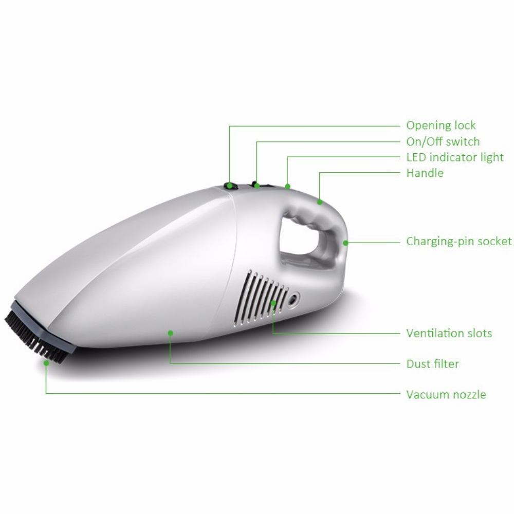 Aspiradora Para Carro Inalámbrica Recargable Portátil