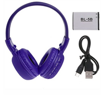 Thumbnail for Audífonos Bluetooth Recargables Radio Fm N65 Con Pantalla